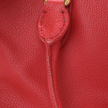 Alexander McQueen Pebbled Calfskin Small Skull Padlock Zip Around Tote Red 13 of 19