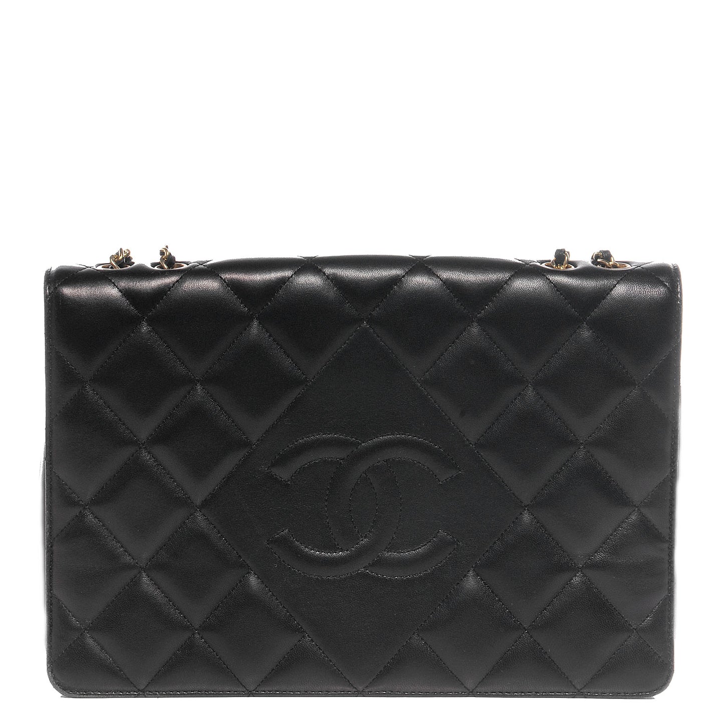 Lambskin Diamond CC Flap Black