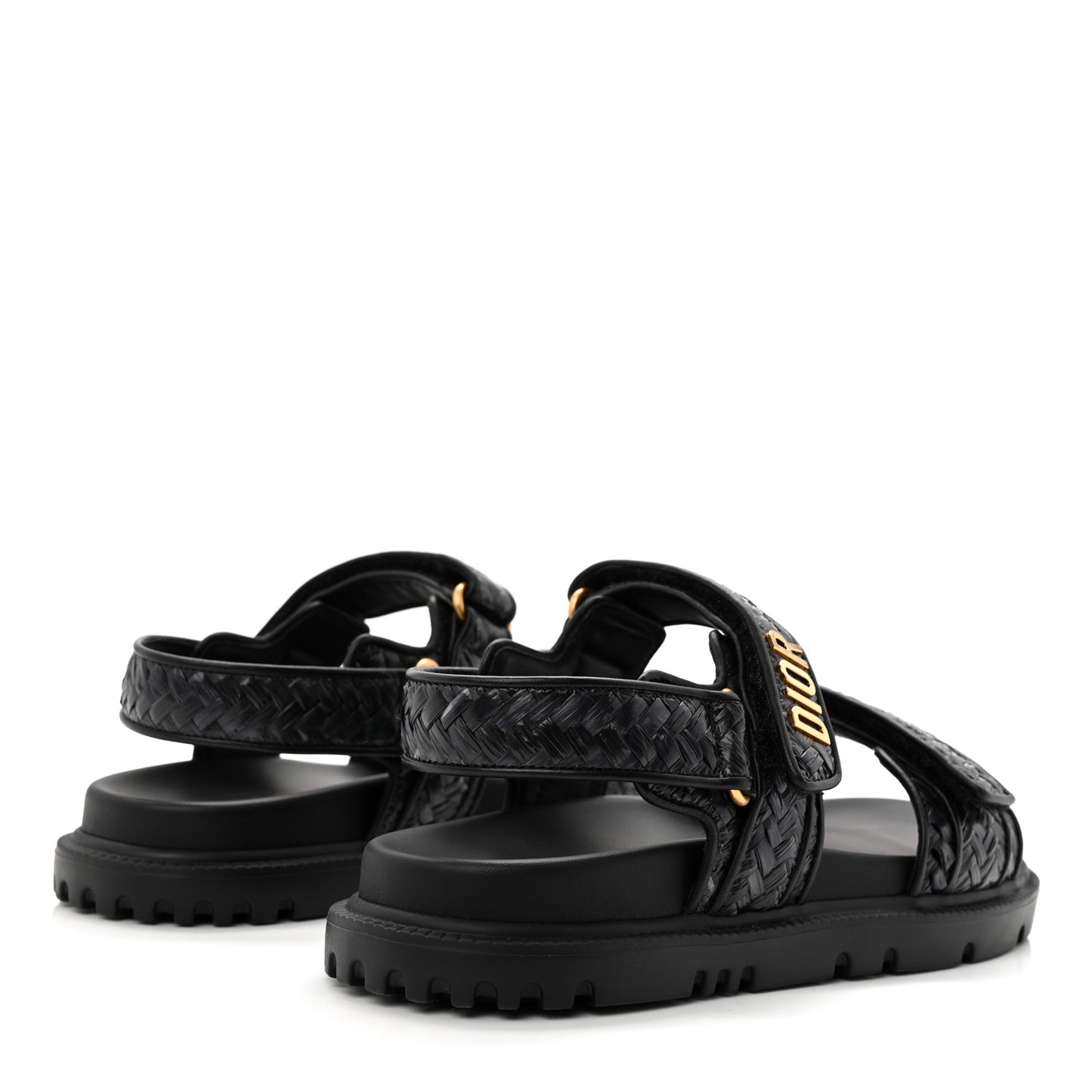 Woven Raffia Jute Dioract 10mm Sandals 38 Black