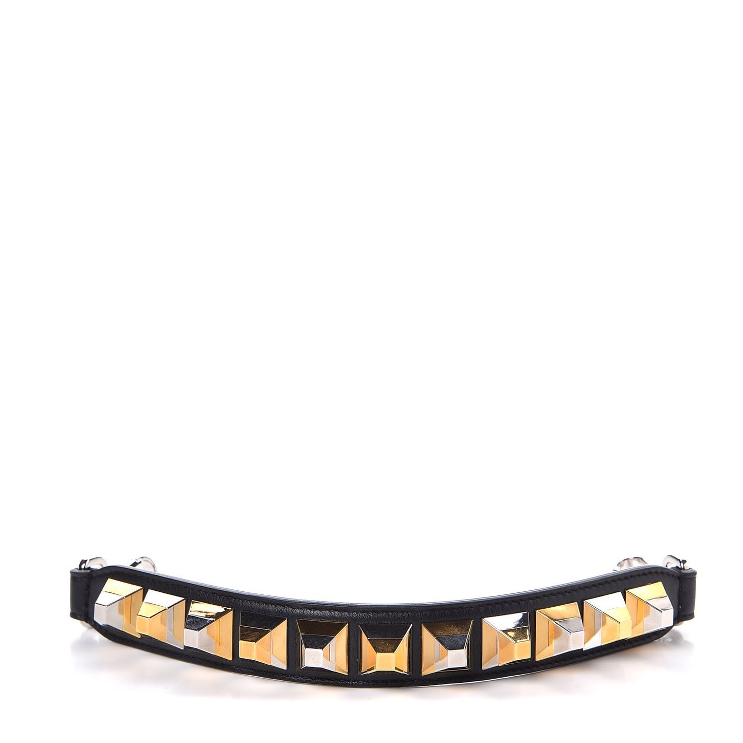 Calfskin Studded Mini Strap You Black