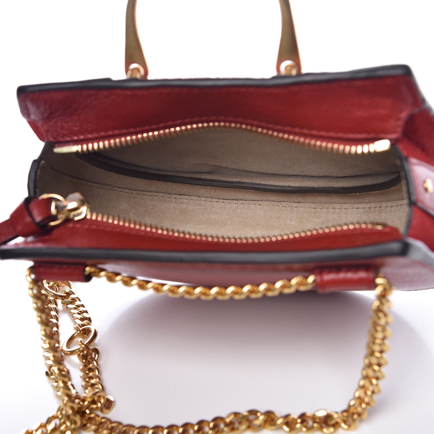 Chloe Calfskin Suede Mini Pixie Signature Belt Bag Dahlia Red 5 of 8
