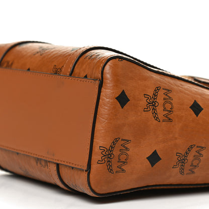 MCM Visetos Mini Toni Shopper Tote Cognac 10 of 14