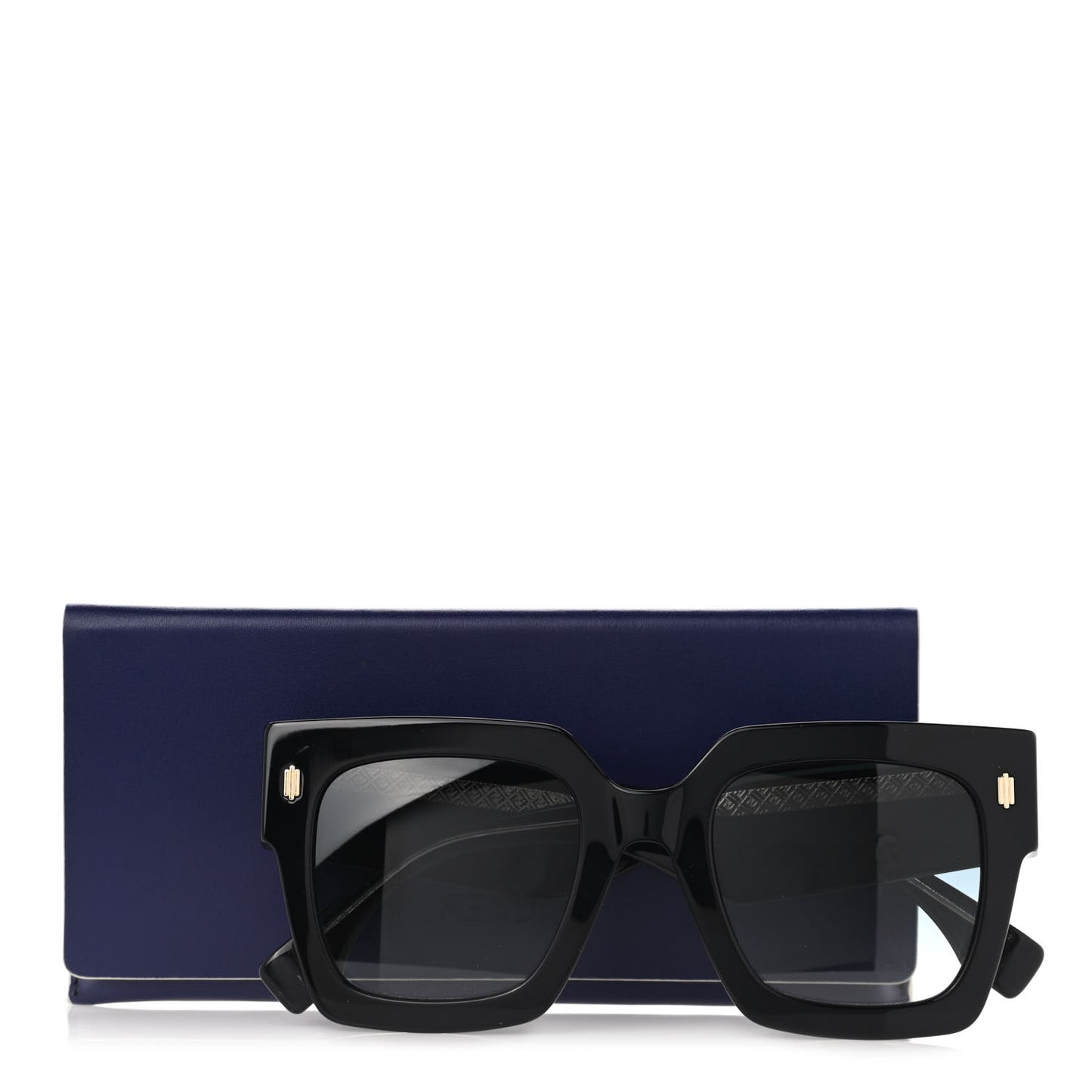 Acetate Fendi Roma Sunglasses FF 0457/G/S Black Blue