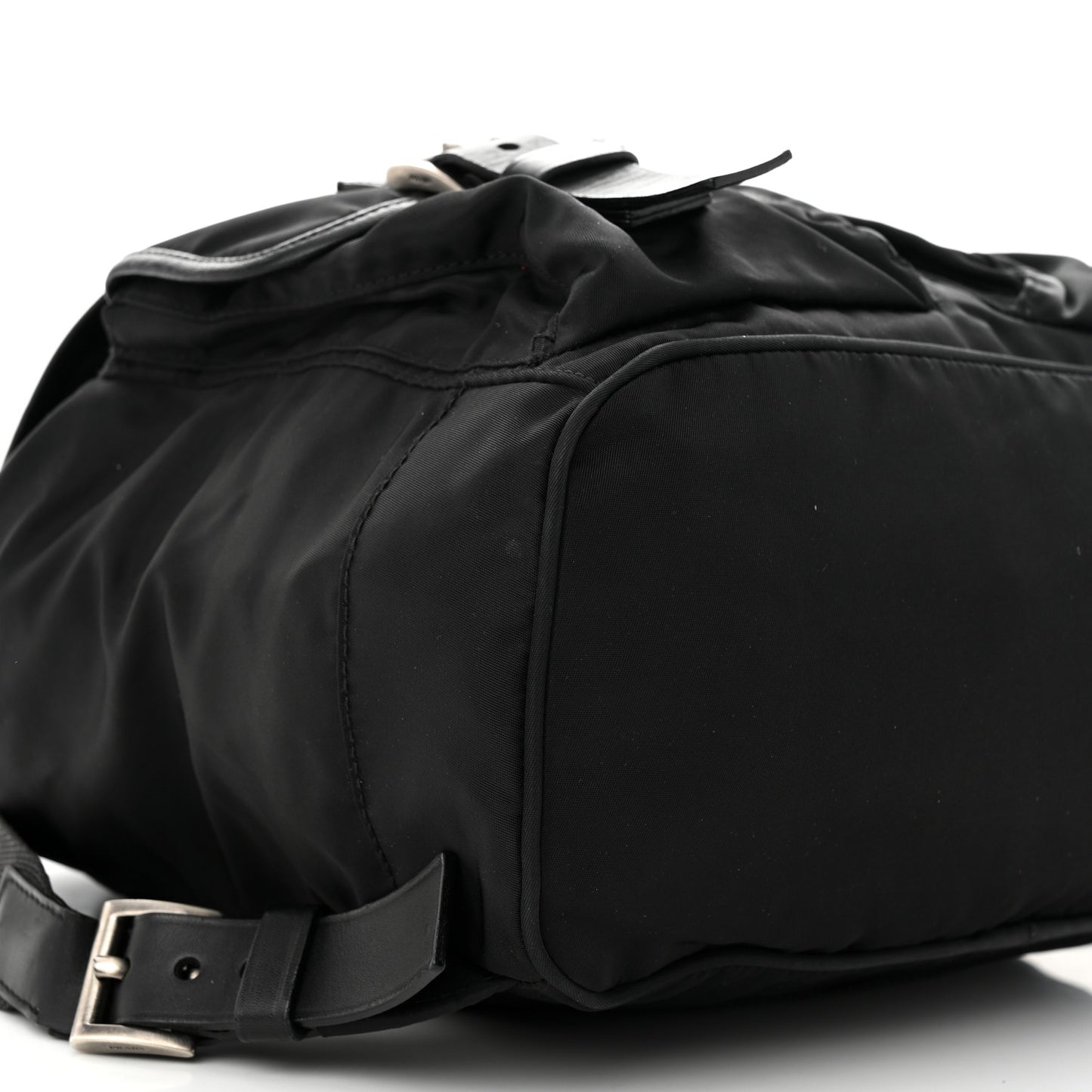 Tessuto Nylon Calfskin Medium Backpack Black