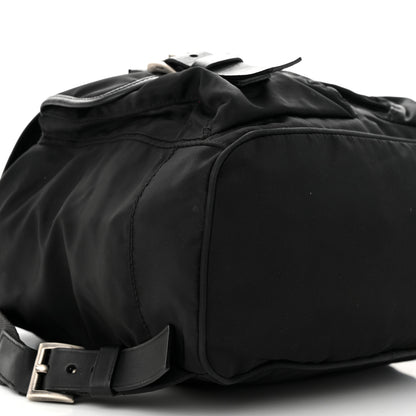 Prada Tessuto Nylon Calfskin Medium Backpack Black 9 of 12