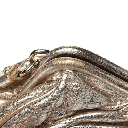 Marc Jacobs Metallic Calfskin Quilted Stam Clutch Gold 10 of 11