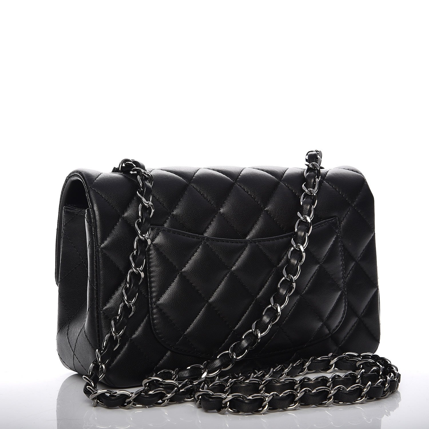 Chanel Lambskin Quilted Mini Rectangular Flap Black 3 of 8