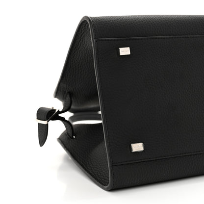 The Row Grained Calfskin Soft Margaux 10 Bag Black 8 of 11