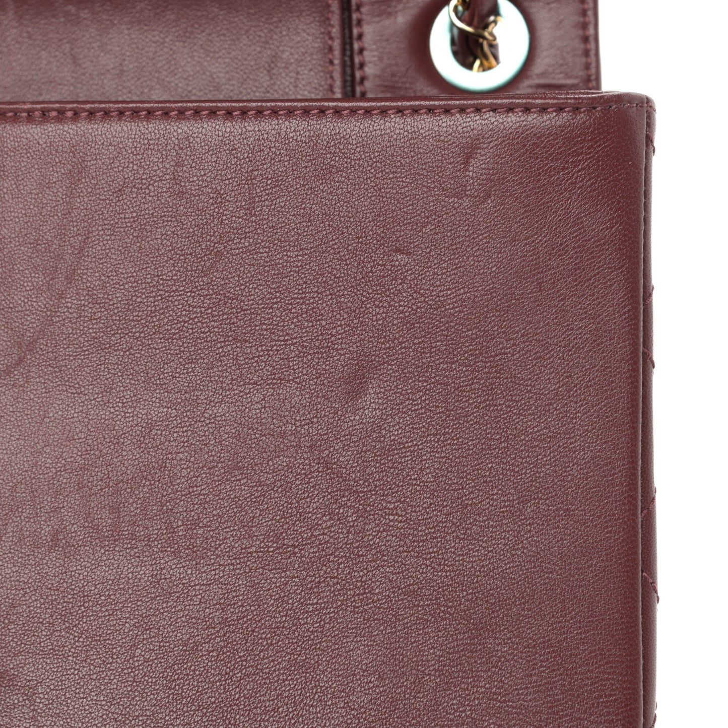 Sheepskin Quilted Vintage Mademoiselle Flap Dark Red