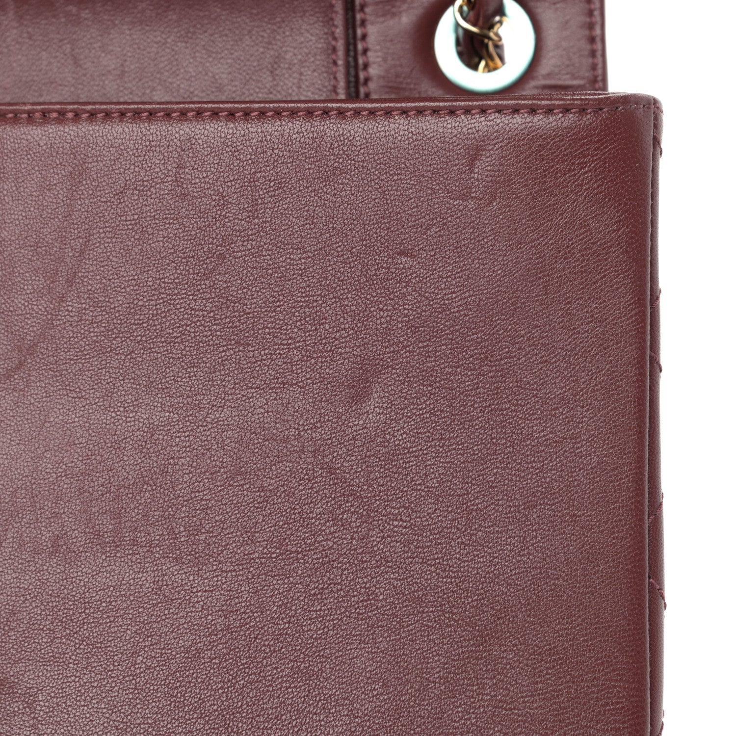 Chanel Sheepskin Quilted Vintage Mademoiselle Flap Dark Red 14 of 20
