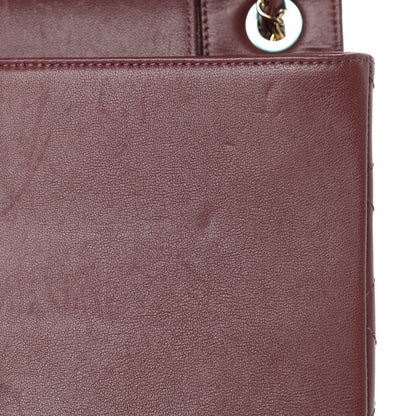 Chanel Sheepskin Quilted Vintage Mademoiselle Flap Dark Red 14 of 20