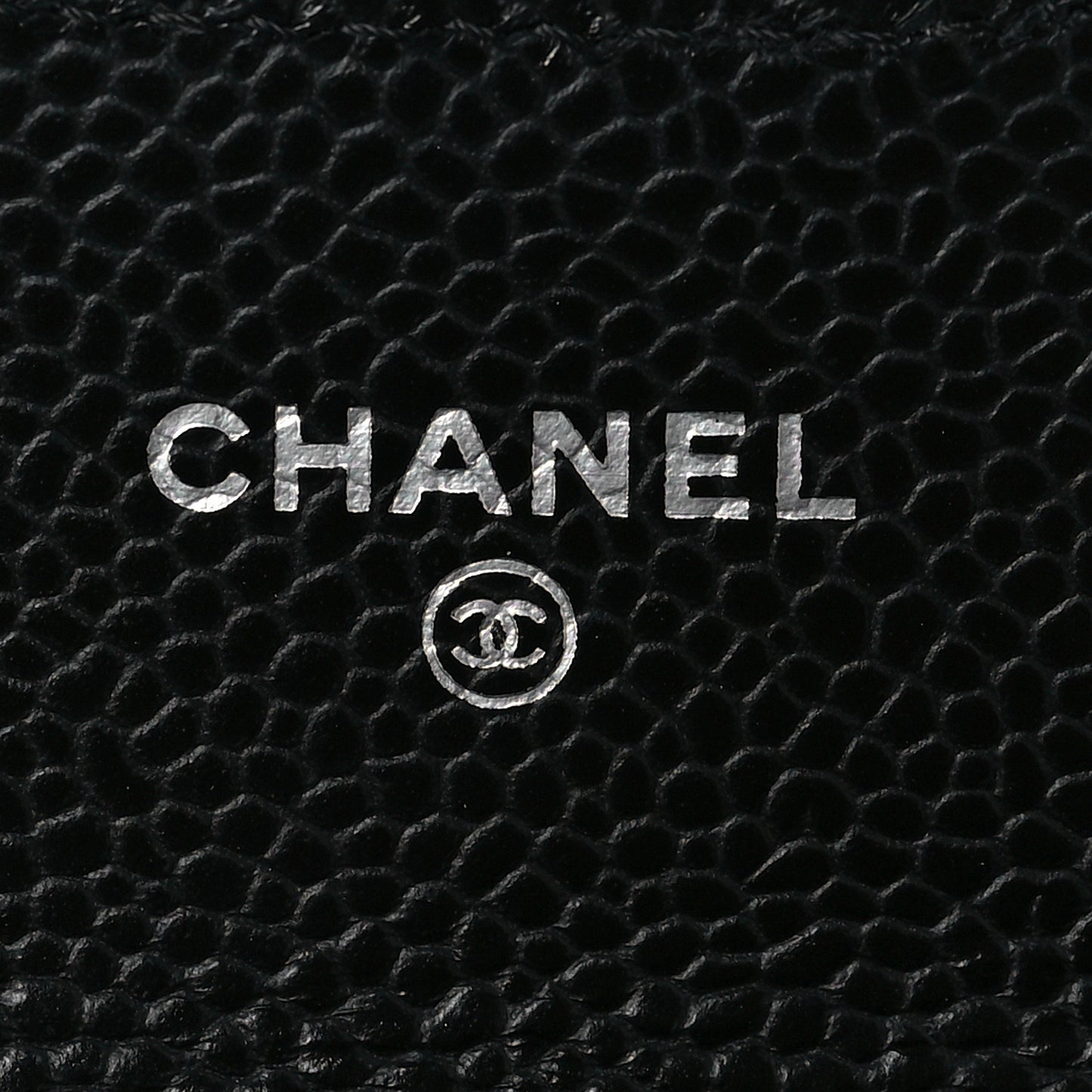 Caviar Quilted Flap Card Holder Wallet Black
