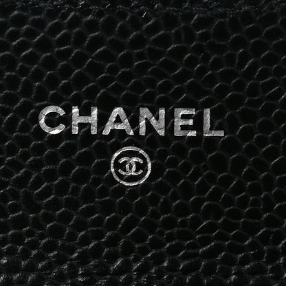 Chanel Caviar Quilted Flap Card Holder Wallet Black 6 of 9