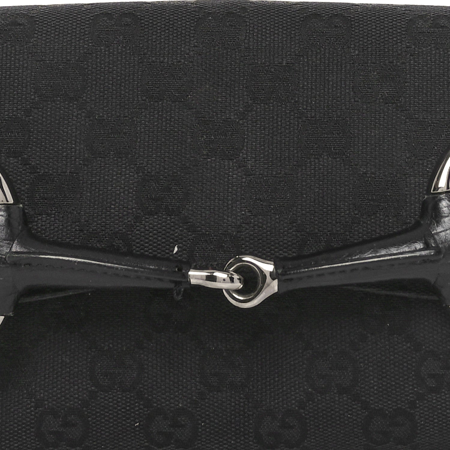 Gucci Monogram Horsebit Chain Clutch Black 8 of 13
