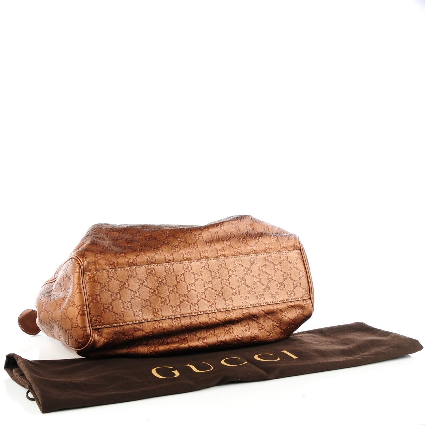 Guccissima Large Sukey Tote Bronze