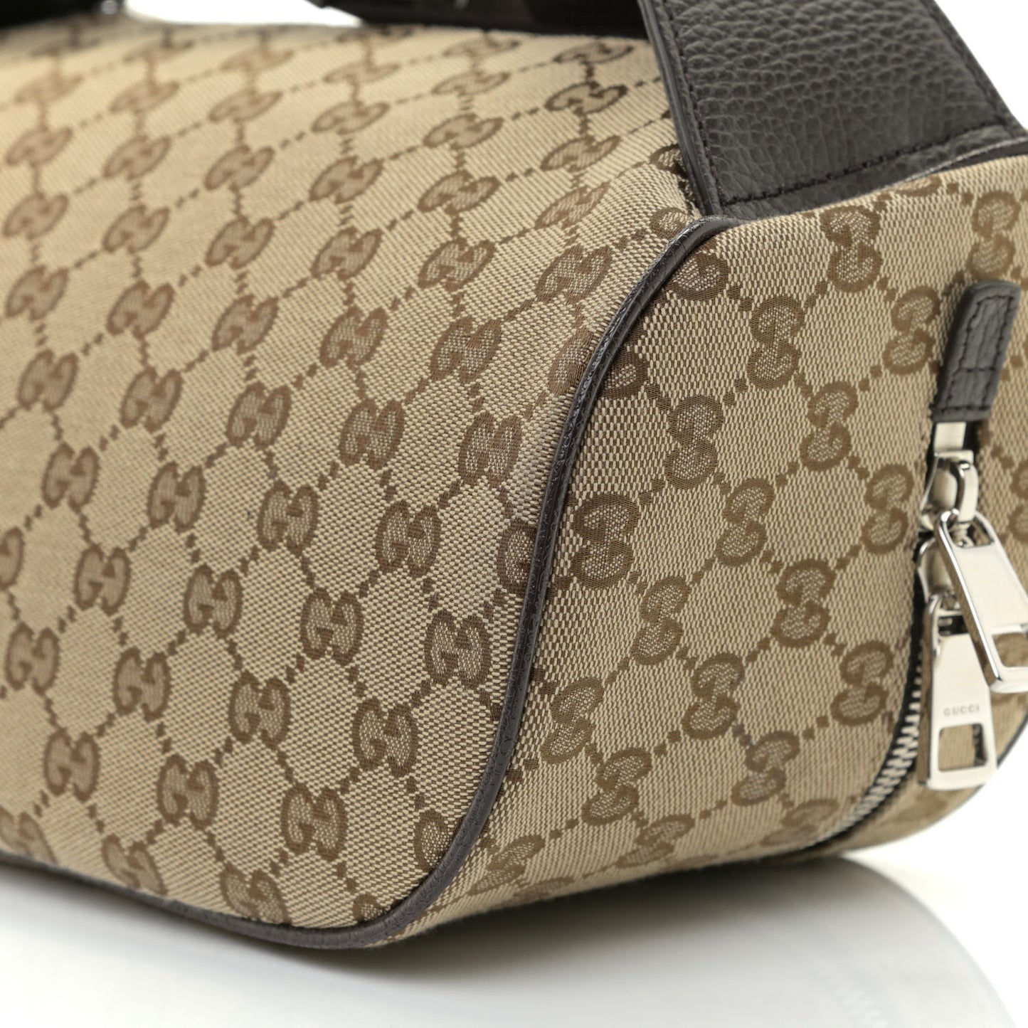 Monogram Dollar Calfskin Waist Pouch Beige Ebony Testa di Moro Marrone Scuro