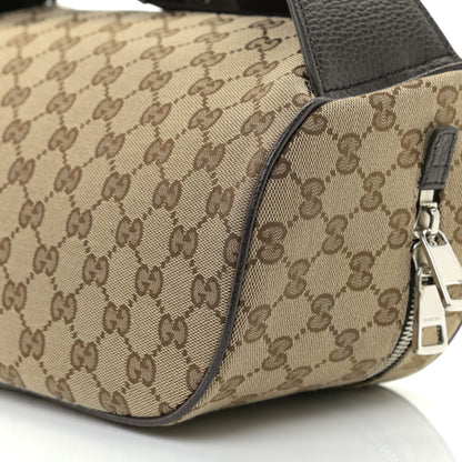 Gucci Monogram Dollar Calfskin Waist Pouch Beige Ebony Testa di Moro Marrone Scuro 5 of 8