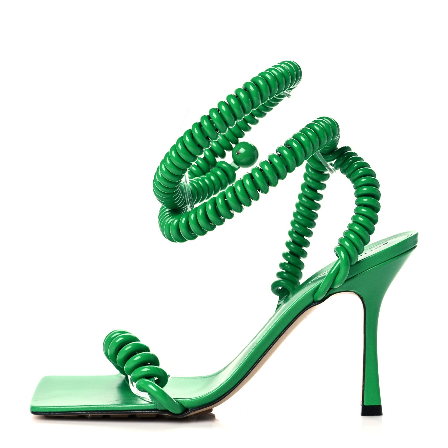 Bottega Veneta Rubber Wire Nappa Stretch 90mm Sandals 40 Grass 1 of 8