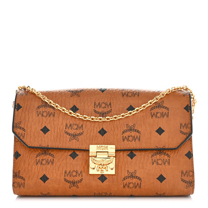 MCM Visetos Small Millie Crossbody Bag Cognac 1 of 8