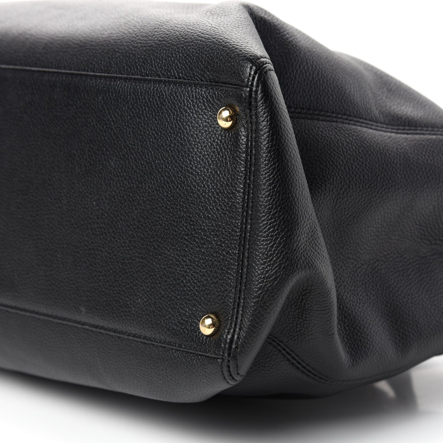 Calfskin Cerf Executive Shopper Tote Black