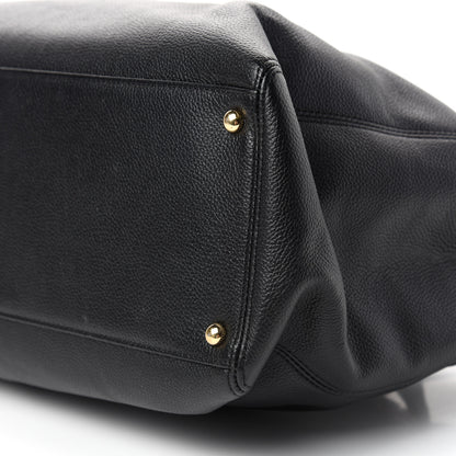 Chanel Calfskin Cerf Executive Shopper Tote Black 9 of 10