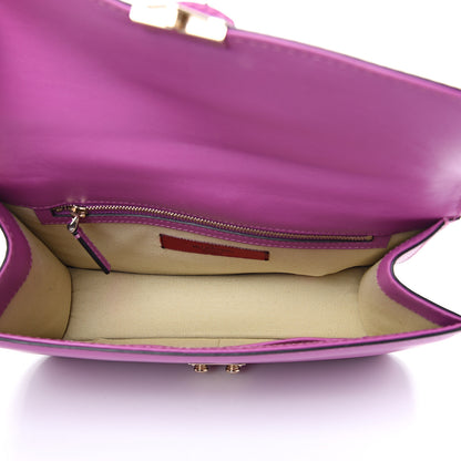Valentino Garavani Vitello Medium Glam Lock Rockstud Flap Purple Violet 4 of 9