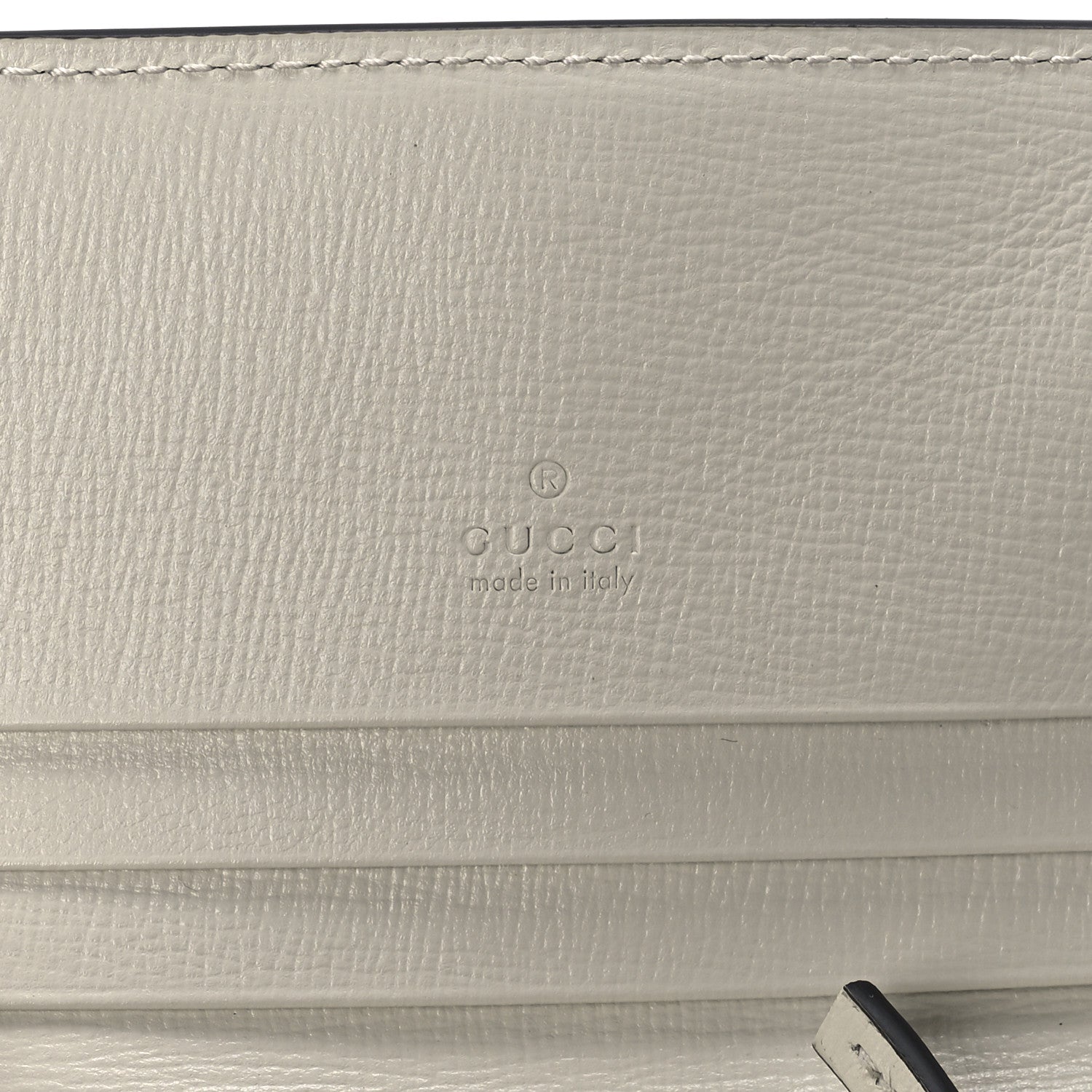 Gucci GG Supreme Monogram Textured Dollar Calfskin Web Jackie 1961 Card Case Beige Ebony Mystic White 7 of 12