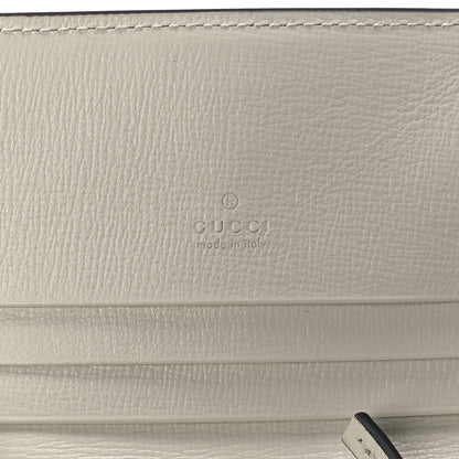 Gucci GG Supreme Monogram Textured Dollar Calfskin Web Jackie 1961 Card Case Beige Ebony Mystic White 7 of 12