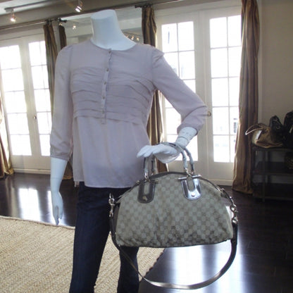 Gucci Monogram Pop Bamboo Top Handle Tote 2 of 11