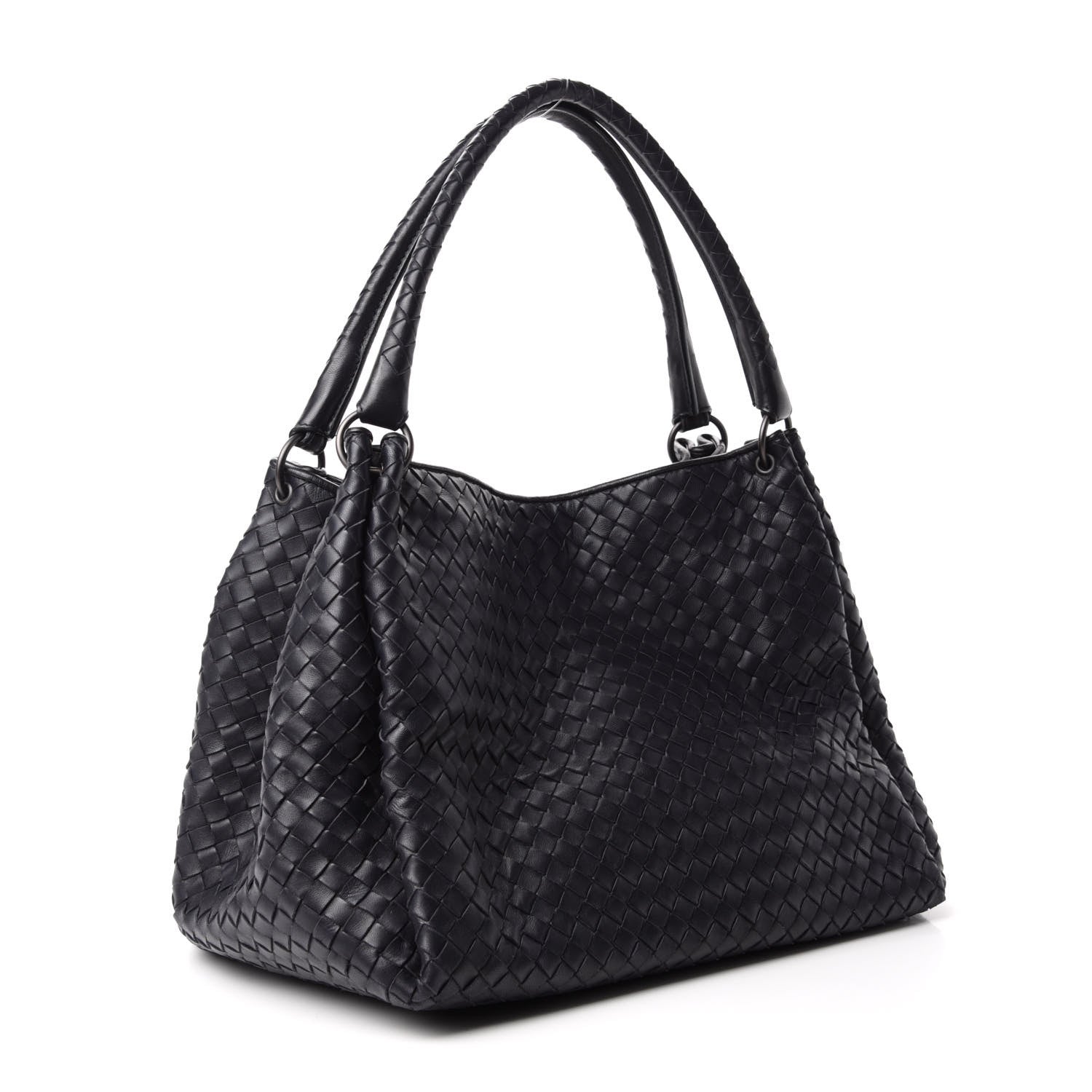 Bottega Veneta Nappa Intrecciato Shoulder Black 3 of 12