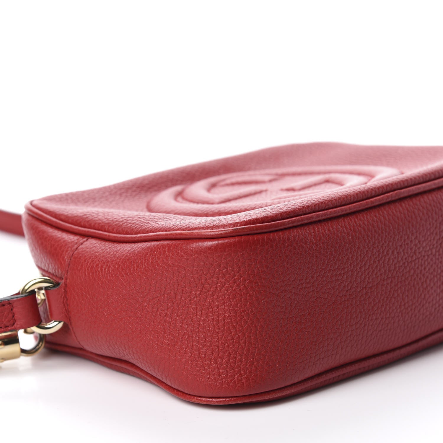 Gucci Pebbled Calfskin Small Soho Disco Bag Tabasco Red 6 of 12