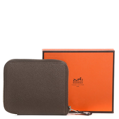 Hermes Epsom Silk'in Compact Wallet Etain 4 of 10