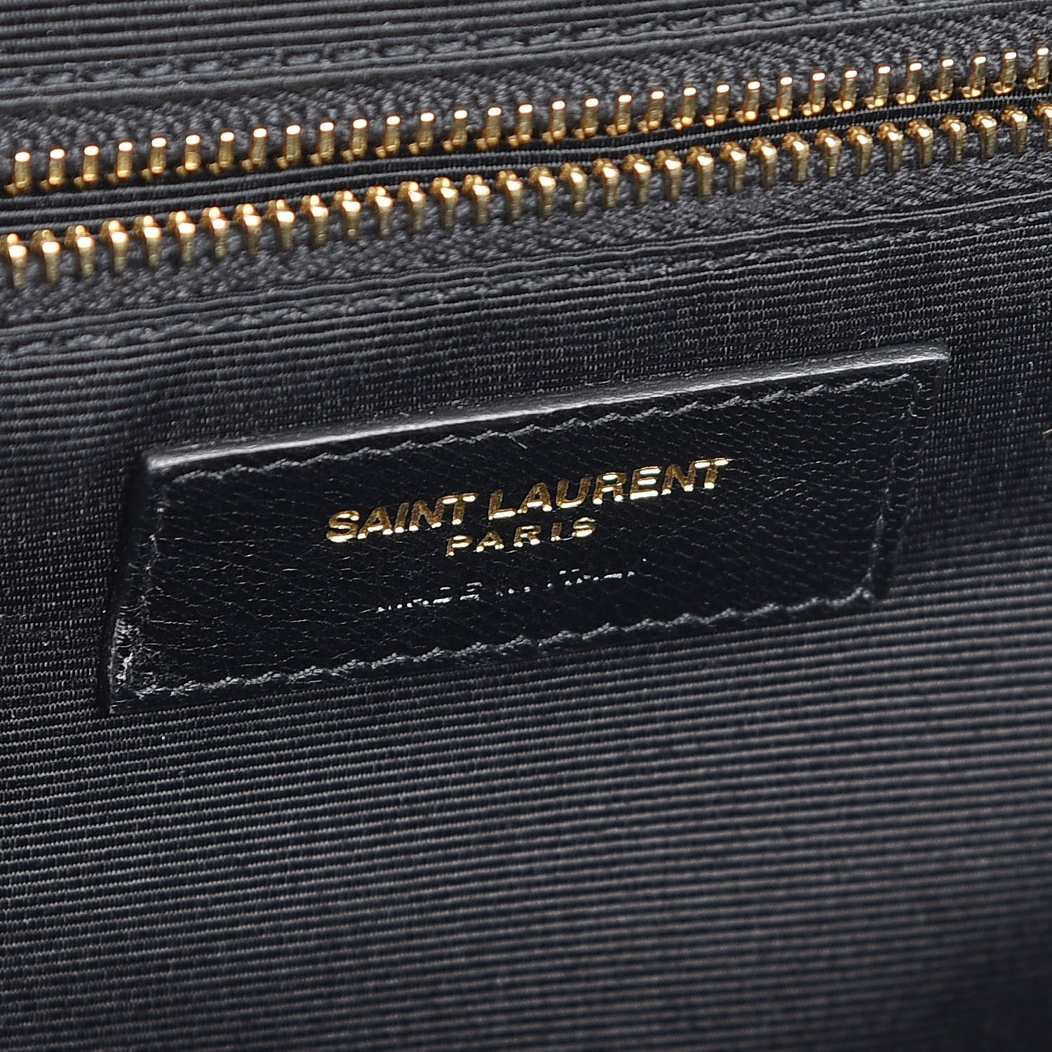 Saint Laurent Grain De Poudre Matelasse Chevron Large Monogram Satchel Black 7 of 8