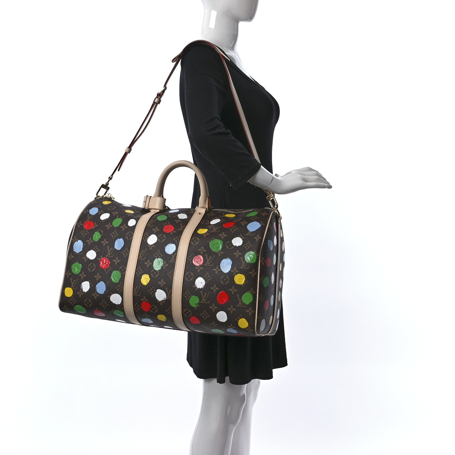 Louis Vuitton LV X YK Monogram Dots Keepall Bandouliere 45 2 of 9