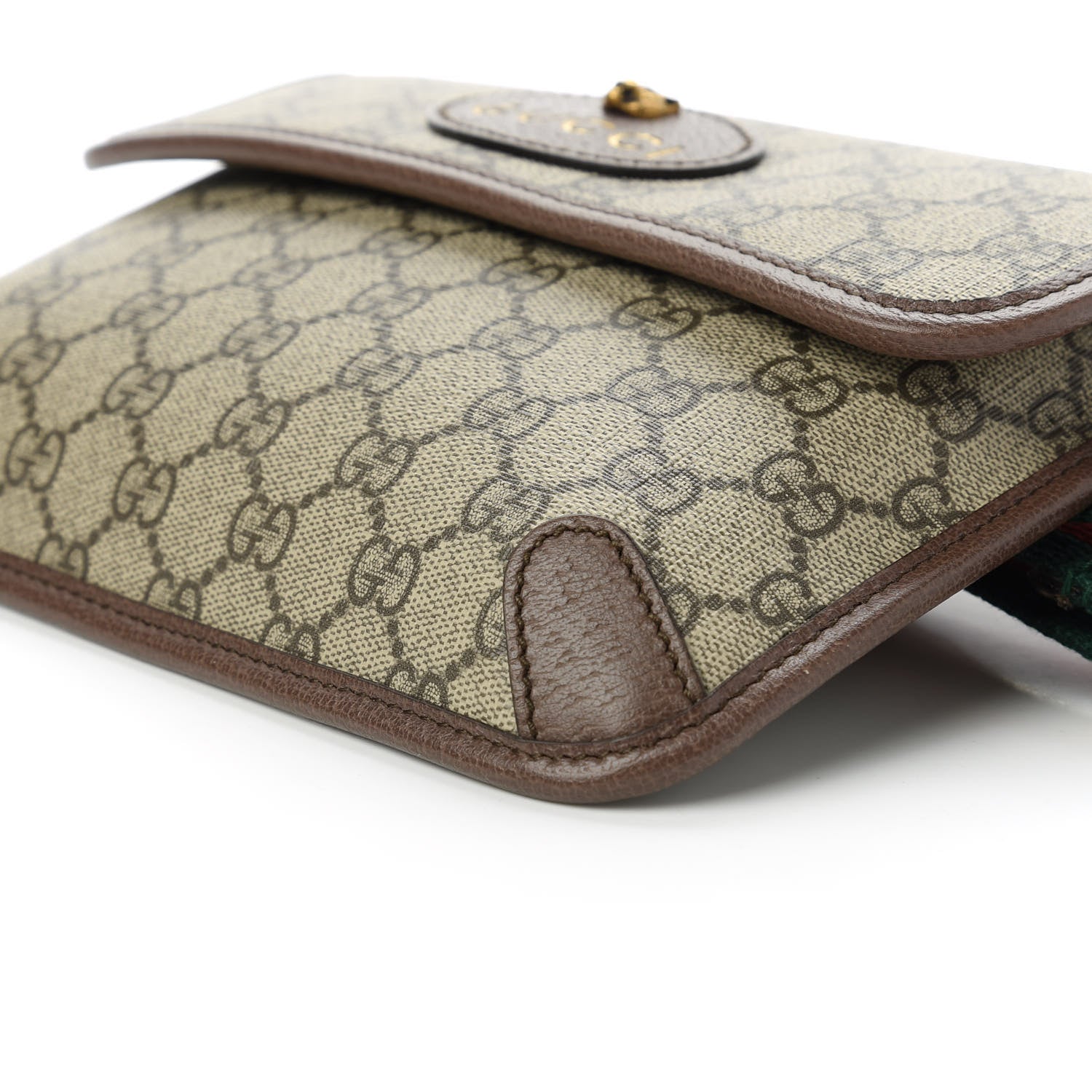 Gucci GG Supreme Monogram Neo Vintage Web Belt Bag Brown 7 of 11