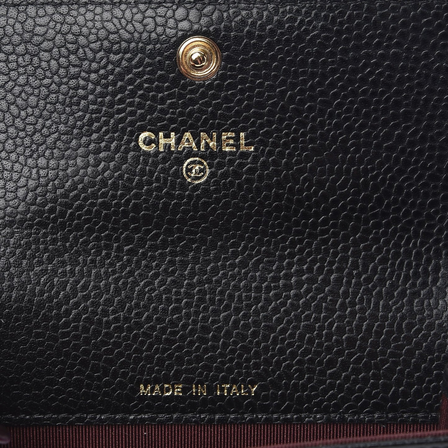 Caviar Quilted Flap Card Holder Black