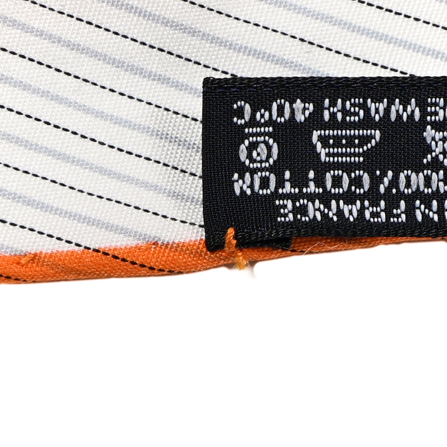 Cotton Losange Scarf GM Grey Black Orange