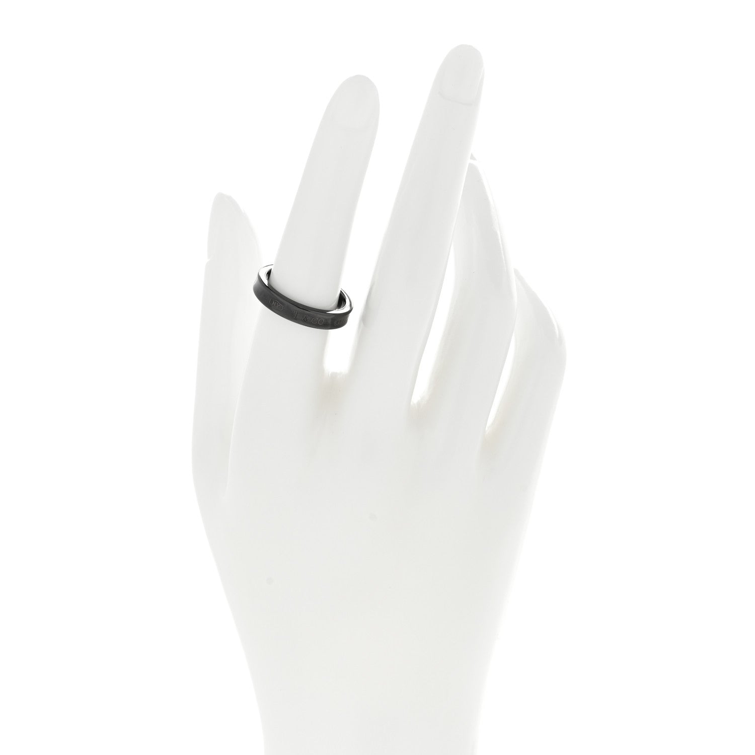 Tiffany Titanium 1837 Narrow Band Ring 54 7 2 of 4