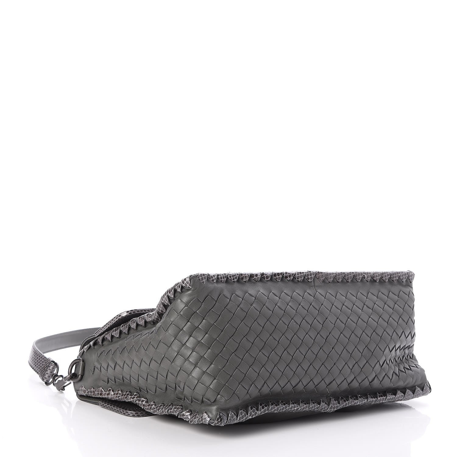Bottega Veneta Nappa Intrecciato Ayers Shoulder Bag Grey 5 of 8
