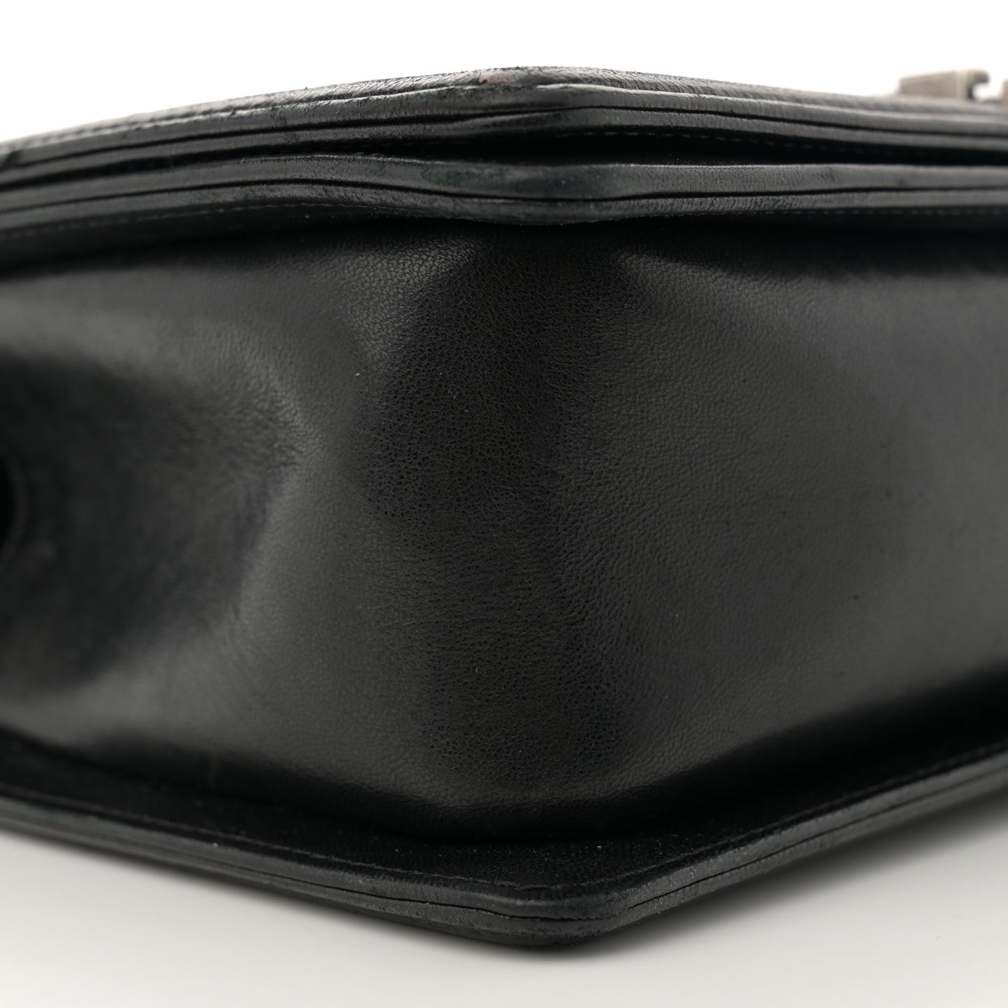 Lambskin Quilted Medium Boy Flap Black