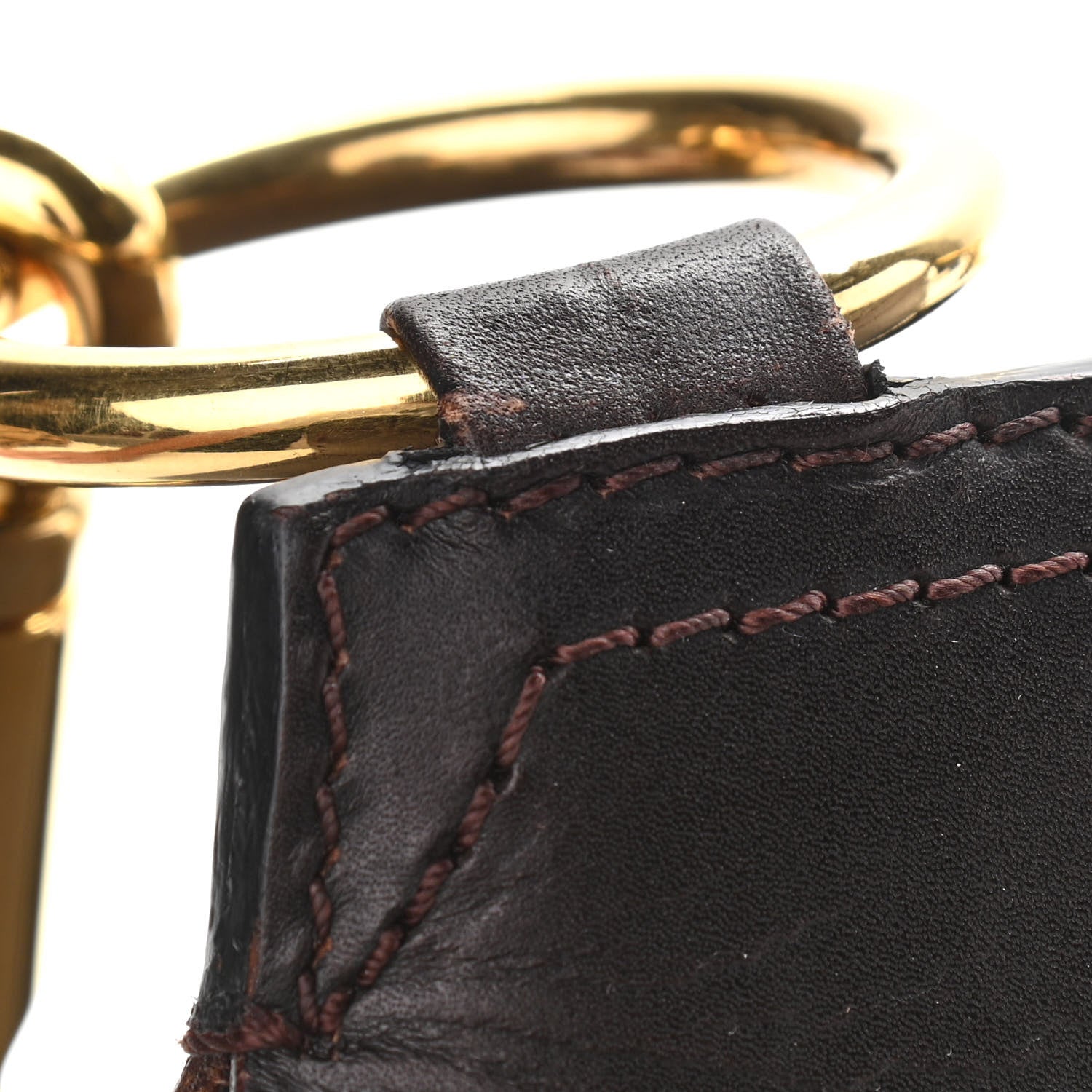 Burberry Haymarket Check Large Bridle Saddle Bag Dark Clove Brown 12 of 13