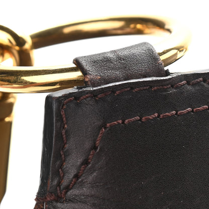 Burberry Haymarket Check Large Bridle Saddle Bag Dark Clove Brown 12 of 13