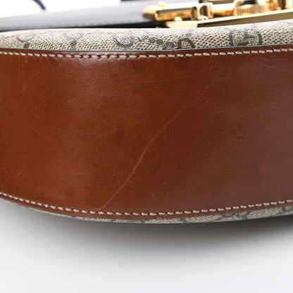 Gucci GG Supreme Monogram Web Medium Padlock Messenger Shoulder Bag Black 17 of 19