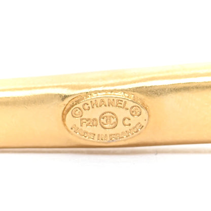 Chanel Pearl CC Tag Safety Pin Brooch Gold 4 of 4