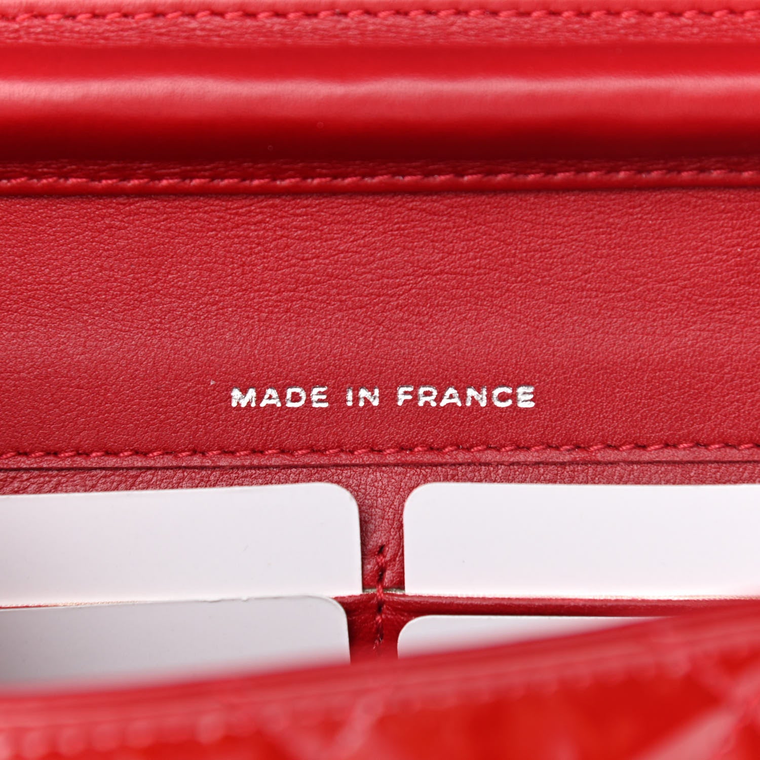 Chanel Patent Quilted Brilliant Wallet On Chain WOC Red 7 of 13