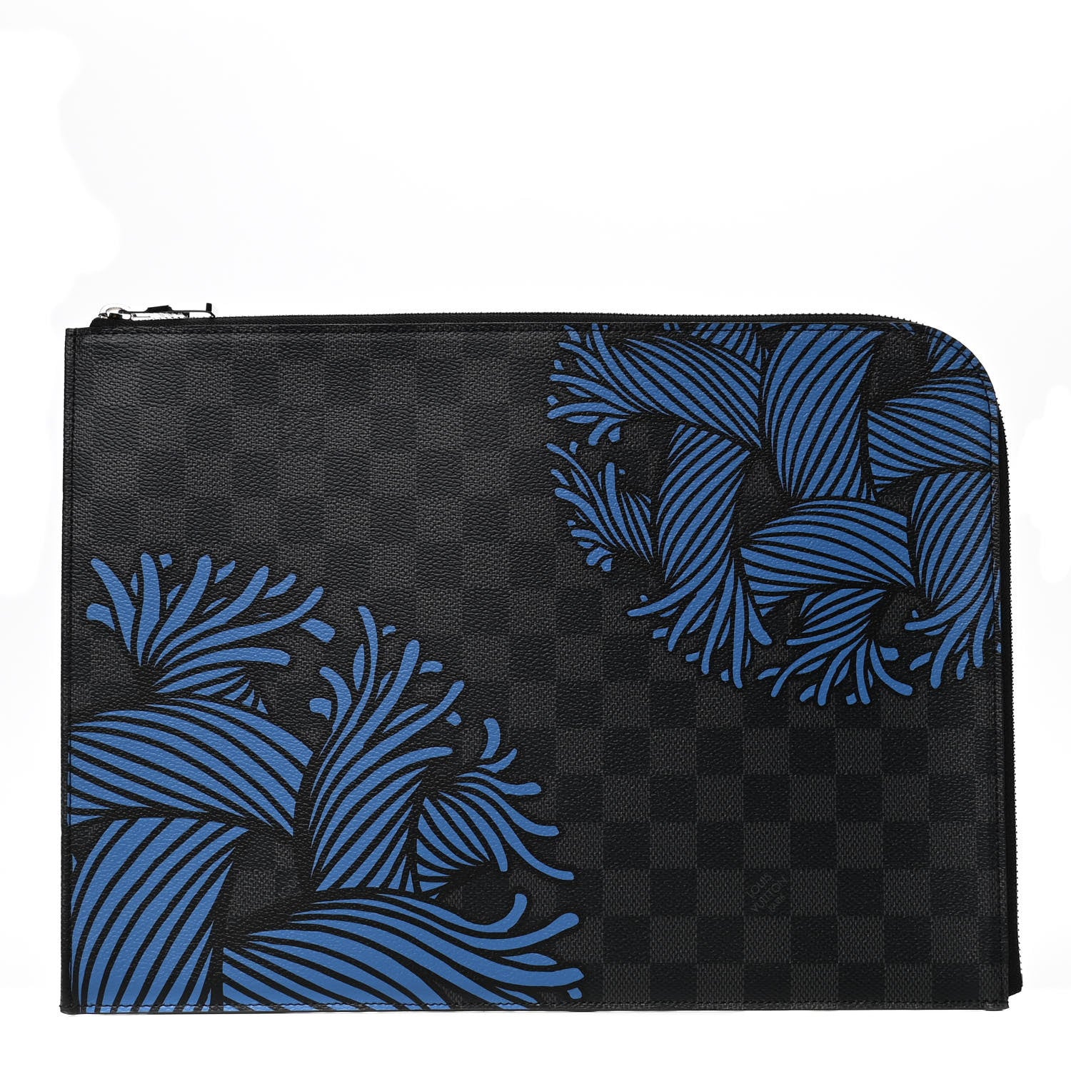 Louis Vuitton Damier Graphite Rope Pochette Jour GM Blue 1 of 4