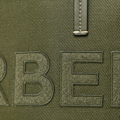 Burberry Cotton Canvas Horseferry Print Tote Dark Fern Green 6 of 8