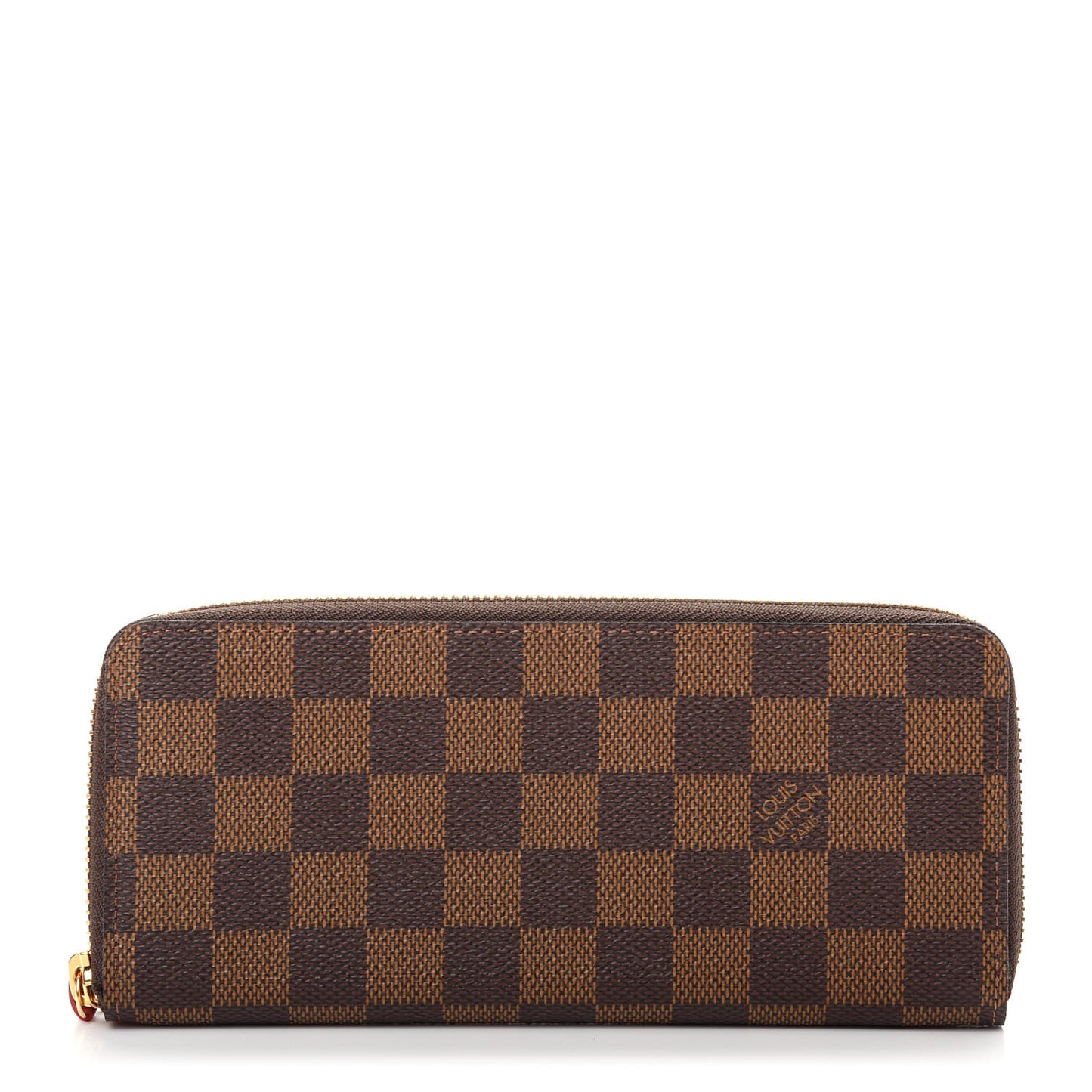 Damier Ebene Clemence Wallet Cherry