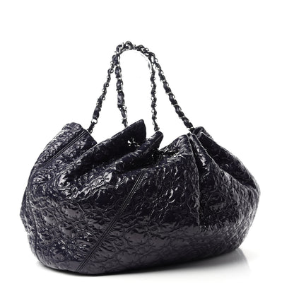 Chanel Vinyl Rock In Moscow Cabas Tote Navy 3 of 10
