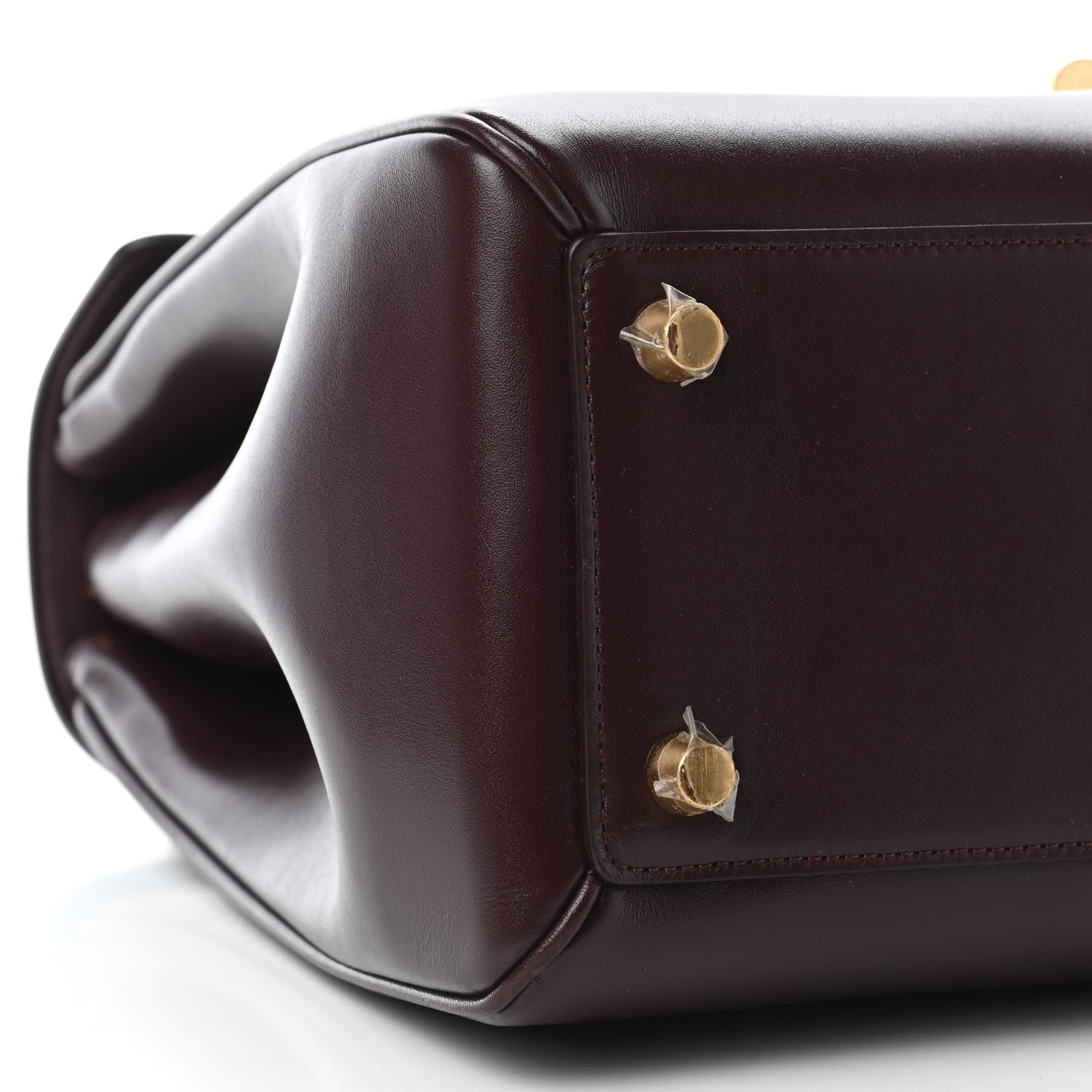 Celine Satinated Calfskin Medium 16 Top Handle Bag Burgundy 7 of 8